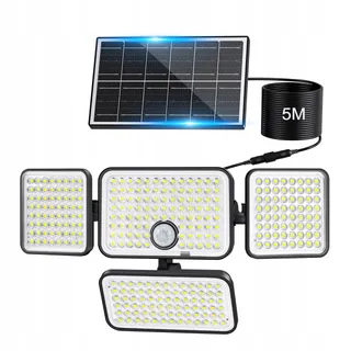 REALKY LED Solarlampen Buiten Bewegingsmelder 288 LED IP65 Waterdicht