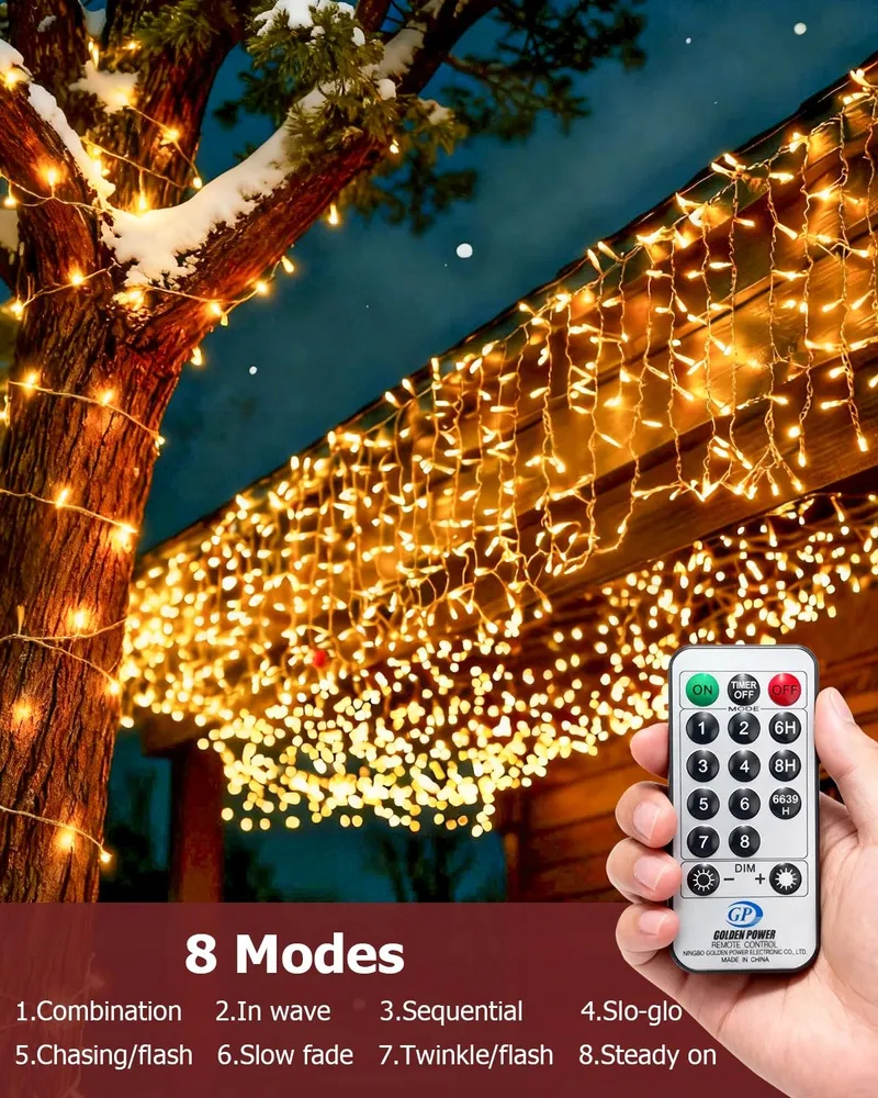 BOWFAR Lichtketting Buiten 15m 600LED Kerstverlichting Balkon — foto 2