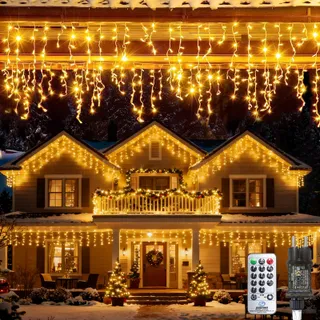 BOWFAR Lichtketting Buiten 15m 600LED Kerstverlichting Balkon — miniatuur 1