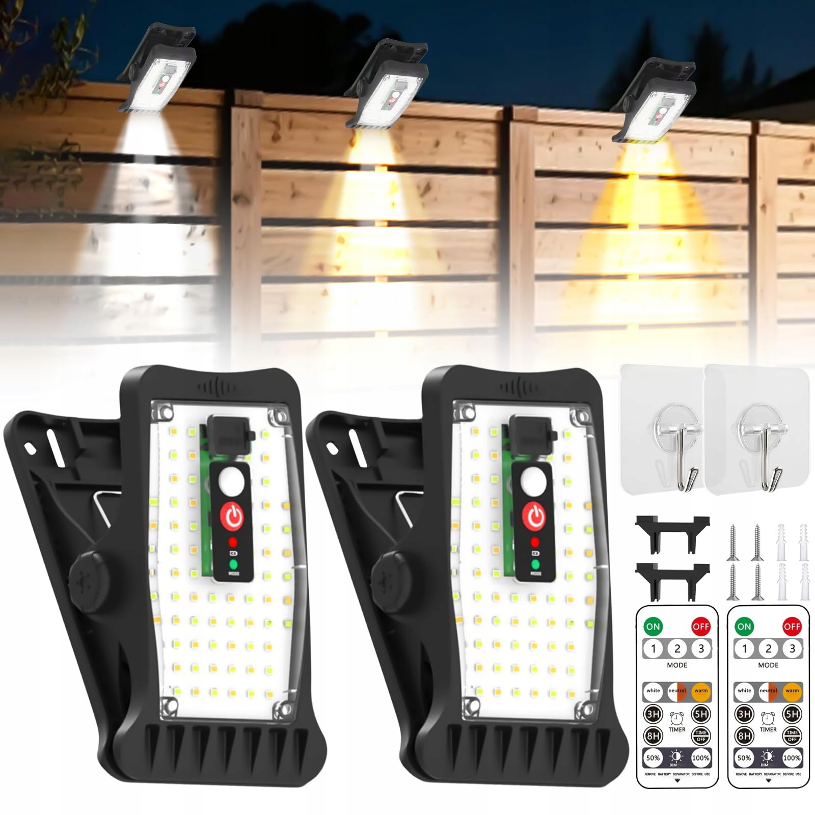 BEHOGAN Zonnelamp Bewegingsmelder 70 LED Waterdicht