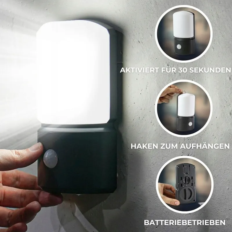 FESTIVE LIGHTS Buitenwandlamp LED Bewegingssensor Batterij IP44 — foto 4