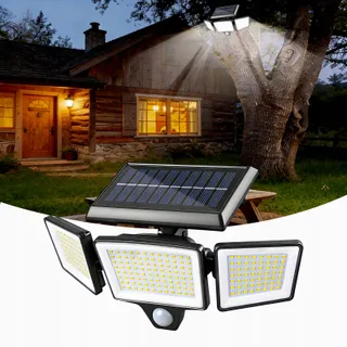 BEUAATI LED Zonnelamp 208 LED Bewegingsmelder IP65 Tuin