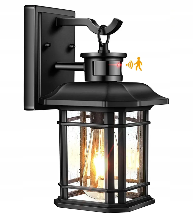 VIANIS Wandlamp Bewegingsmelder Aluminium Zwart — foto 9