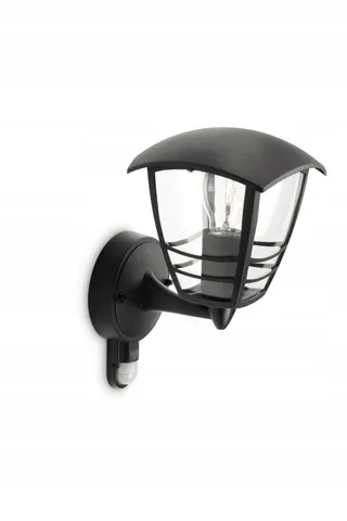 PHILIPS Creek Buiten Wandlantaarn Bewegingsmelder 60W Zwart E27