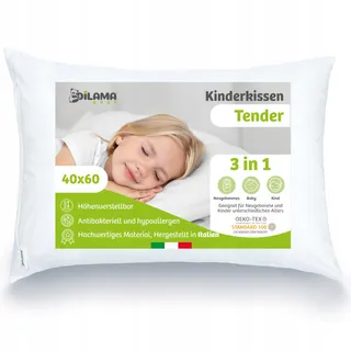DILAMABABY Kinderkussen 40x60cm Verstelbaar Ergonomisch Katoen