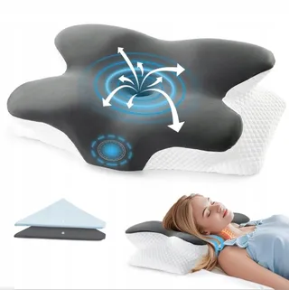 BRO Orthopedisch Kussen Memory Foam 2 Kussenslopen 60x40x13cm