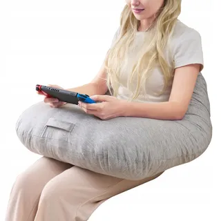 WDBBYL Gaming Kussen Armsteun Bed Grijs
