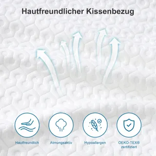 BEDSTORY Ergonomisch Gel Memory Foam Kussen 60x40 10cm — miniatuur 4