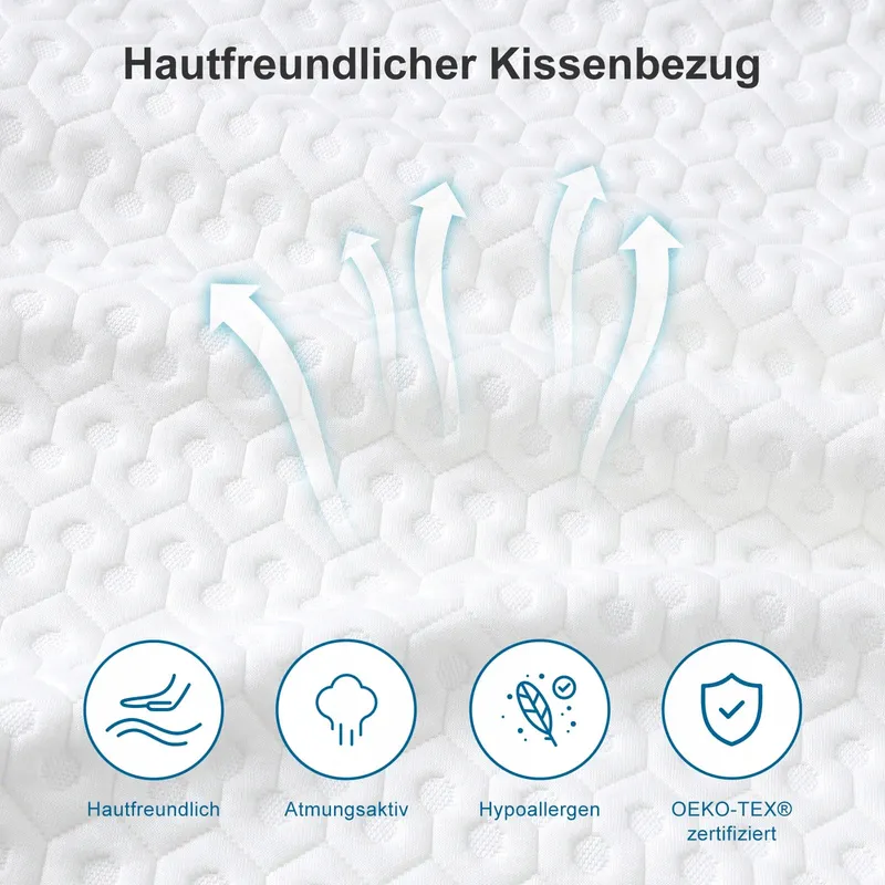 BEDSTORY Ergonomisch Gel Memory Foam Kussen 60x40 10cm — foto 4