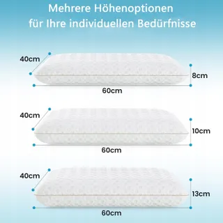 BEDSTORY Ergonomisch Gel Memory Foam Kussen 60x40 10cm — miniatuur 7