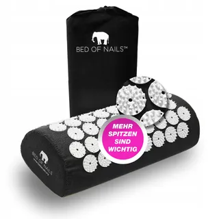 BED OF NAILS Acupressuur Kussen Premium Rug Nek Zwart