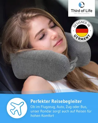 RONDAR Orthopedisch Nekkussen Memory Foam Vliegtuig Auto — miniatuur 5