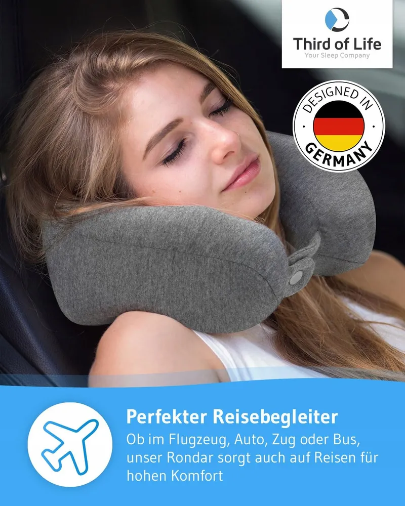 RONDAR Orthopedisch Nekkussen Memory Foam Vliegtuig Auto — foto 5