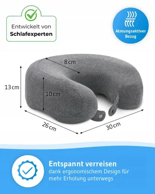 RONDAR Orthopedisch Nekkussen Memory Foam Vliegtuig Auto — miniatuur 2