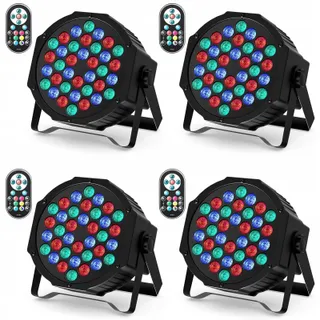 U`KING 4x RGB LED Schijnwerper 36 LED Podiumlicht Afstandsbediening