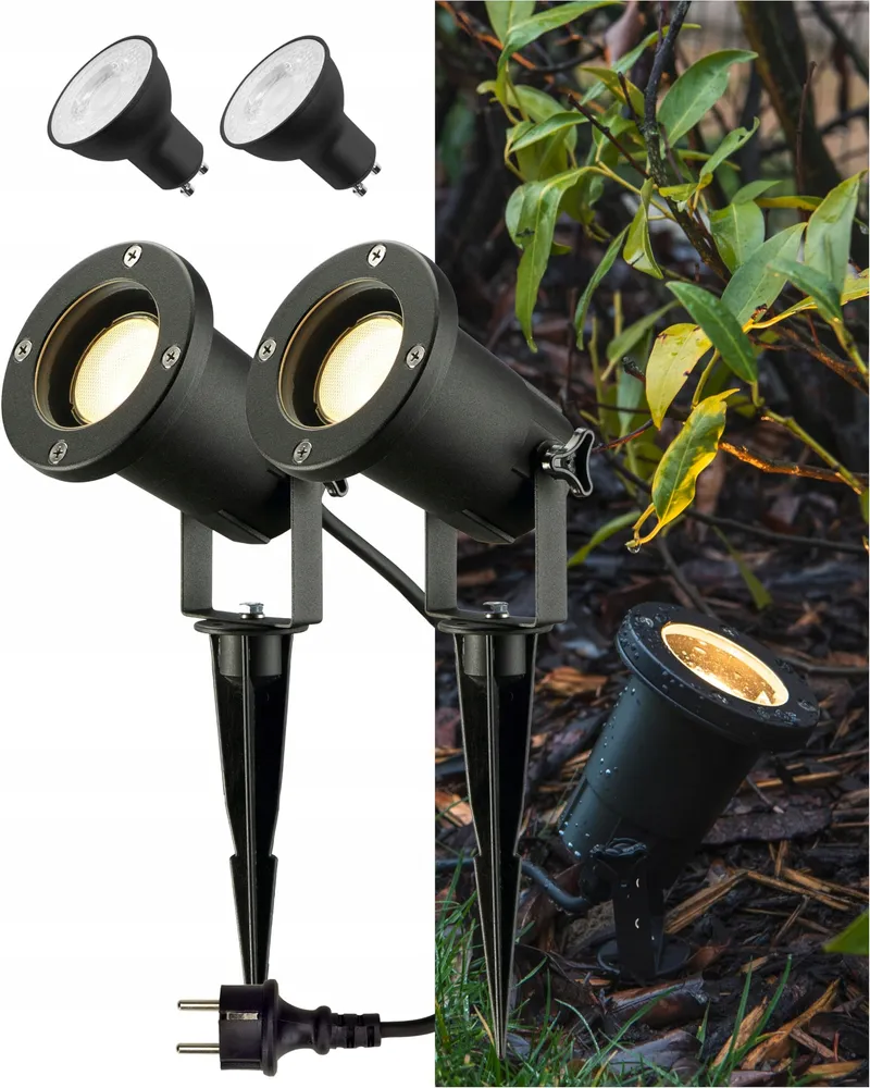 SLV NAUTILUS XL Set 2 Buitenlamp Tuin Terras IP65 GU10 Zwart — foto 1