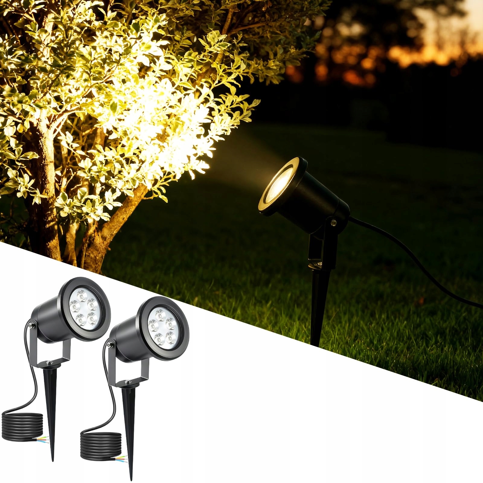MOLVCE LED Tuinspot 3W IP65 Warmwit 2 Stuks