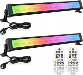 MEIKEE 42W RGB LED Schijnwerper 360° Afstandsbediening 2 Stuks