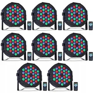 ZHENNBY Par Podiumlicht 36 LED RGB DMX Afstandsbediening 8 Stuks — miniatuur 1