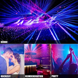 ZHENNBY Par Podiumlicht 36 LED RGB DMX Afstandsbediening 8 Stuks — miniatuur 7