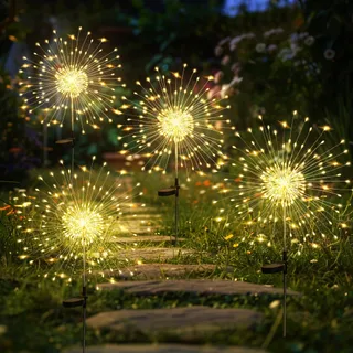 GIGALUMI Zonnelamp Decoratief 4 Stuks 120 LED Balkon Terras