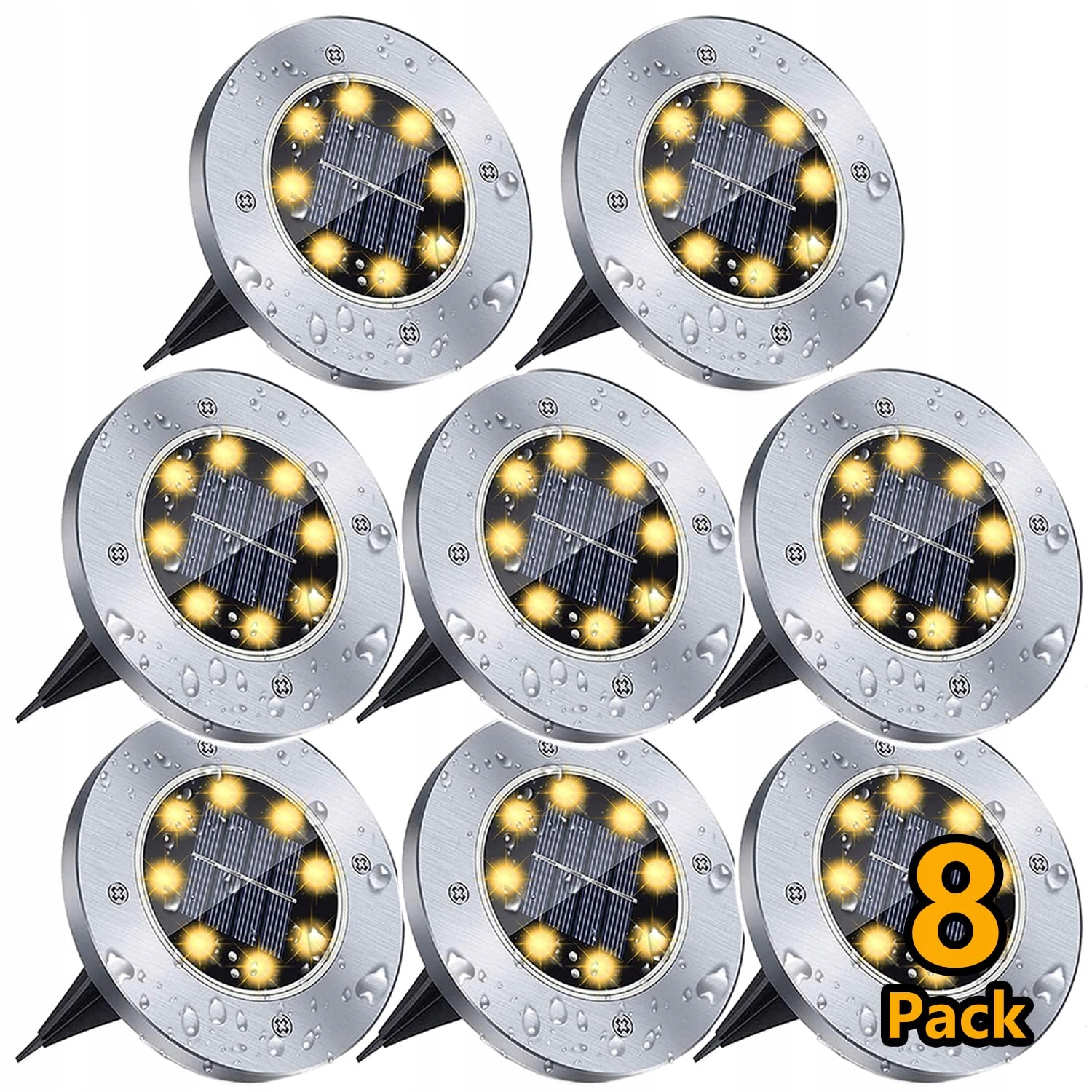 Solar Grondspot LED 8 Stuks IP65 Waterdicht