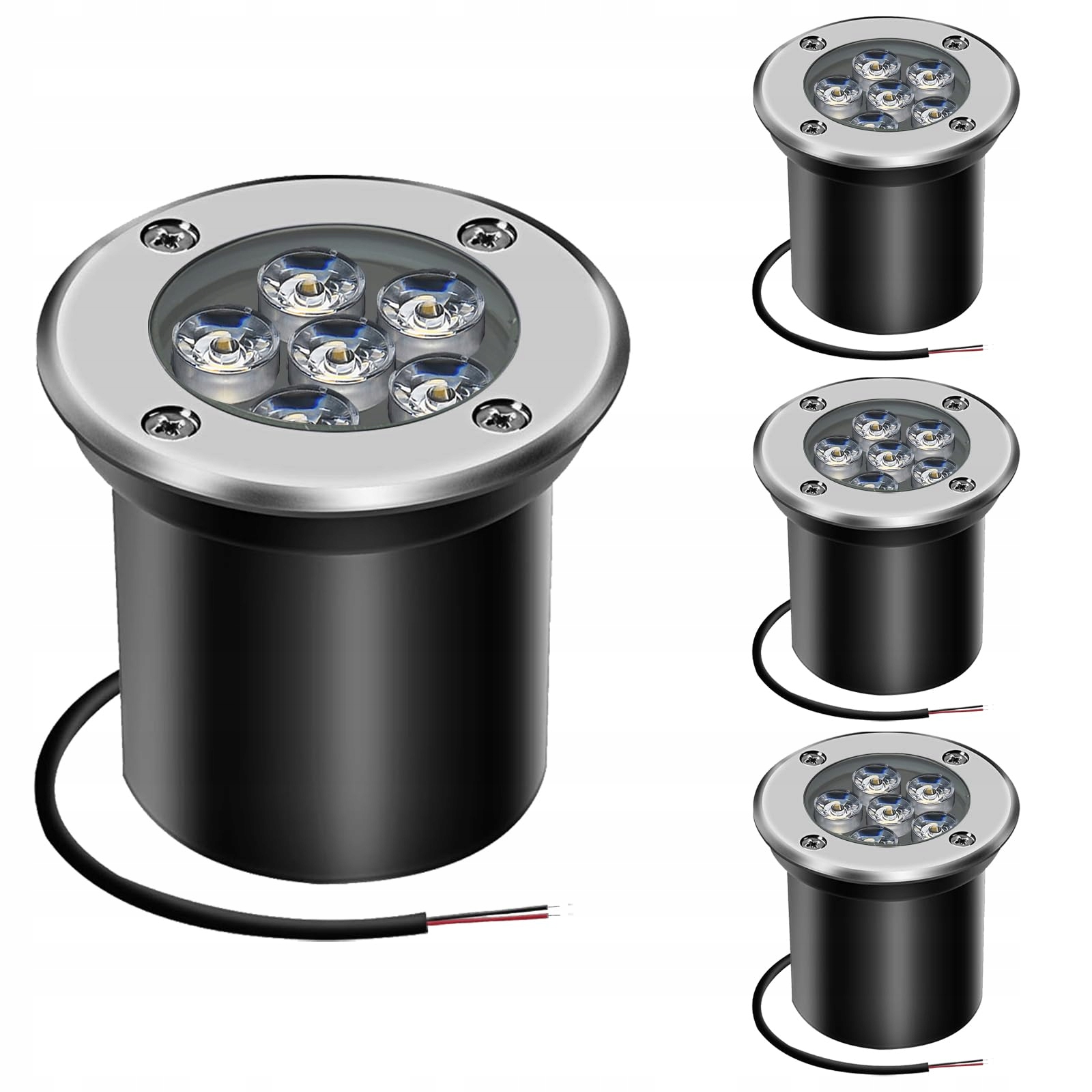 AHOTSUK LED Grondspot 6W 12V 24V IP67 Koud Wit