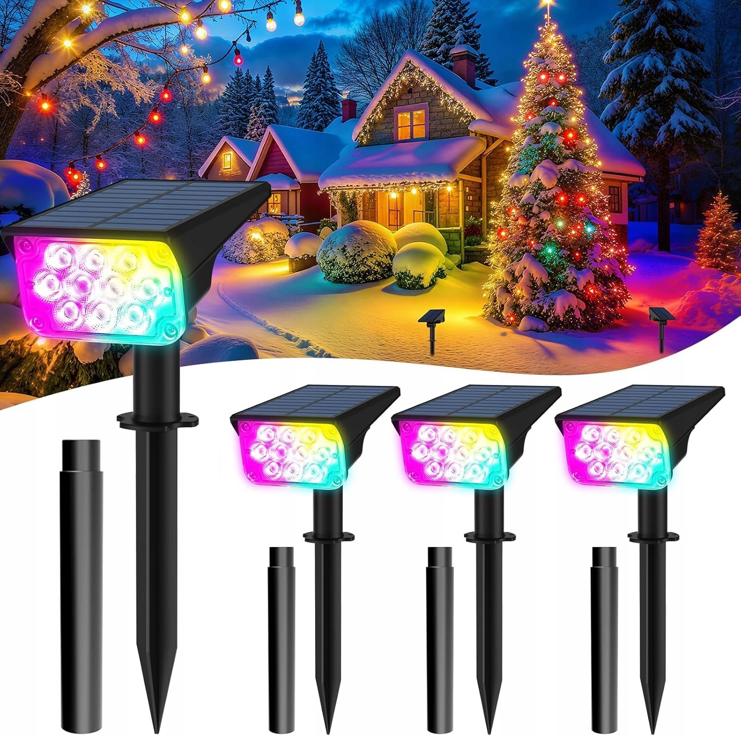 T-SUNUS Solar Tuinspot 10 Stuks LED IP65 Kleurrijk