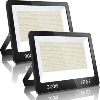 YIQIBRO 300W LED Schijnwerper 2 Stuks IP67 30000LM 6500K