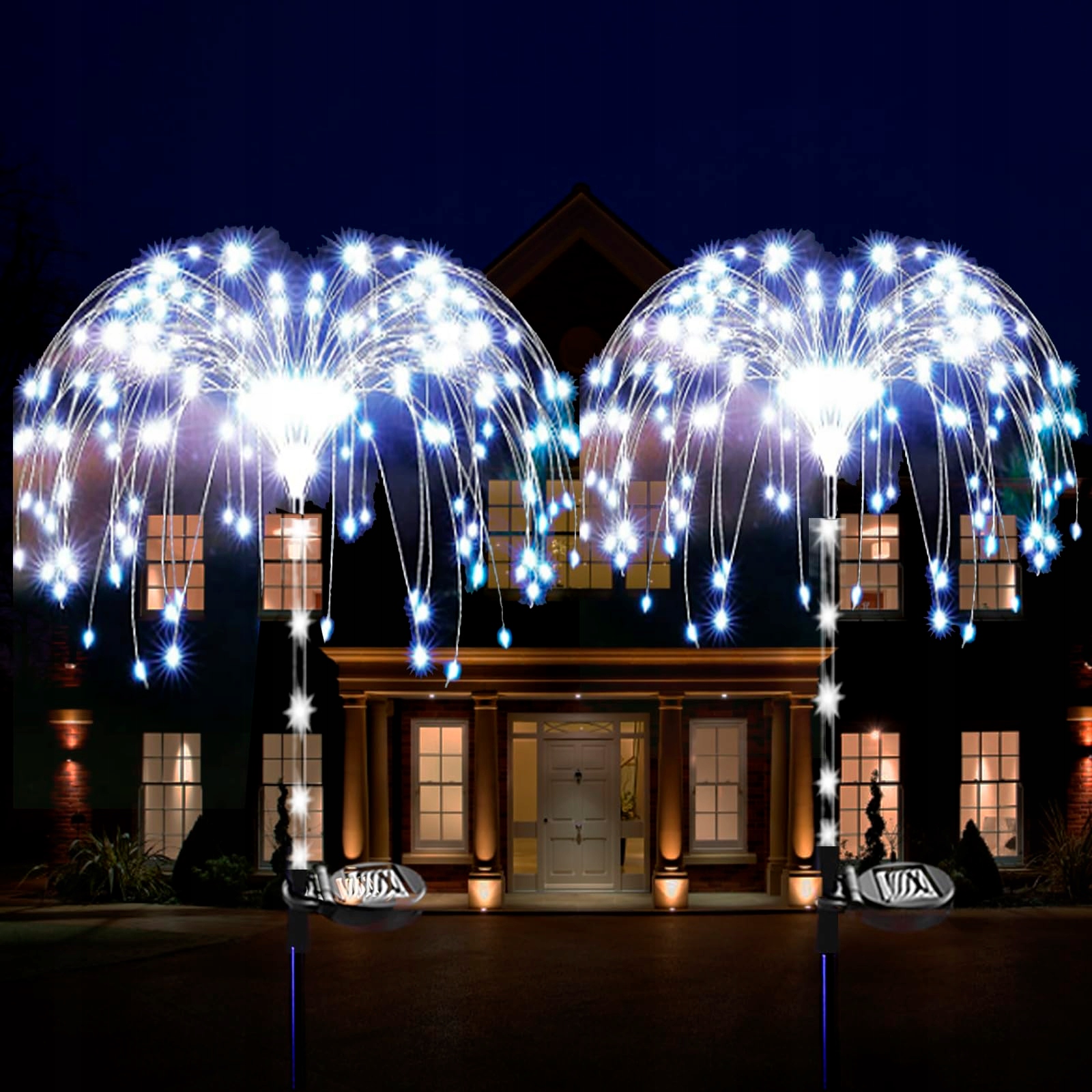 XRR Zonnelamp Tuin Vuurwerk 2 Stuks 120 LED 7 Kleuren