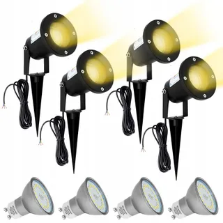 WONDLUMI Set 4 LED Tuinspot GU10 IP65 5W Warmwit