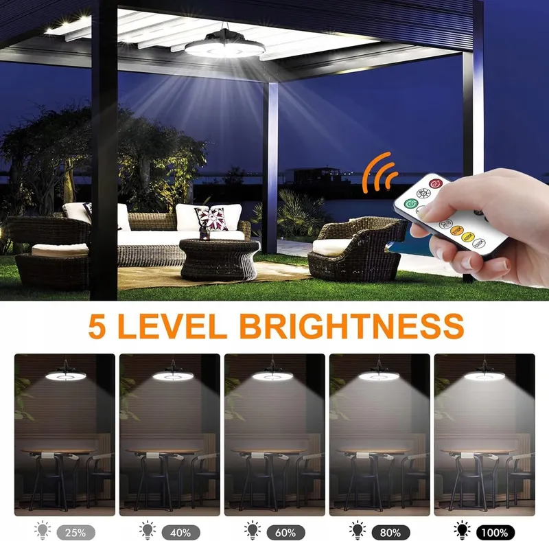 LINKE Solar Hanglamp Bewegingsmelder 76 LED Verstelbaar — foto 5
