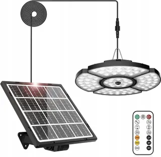 LINKE Solar Hanglamp Bewegingsmelder 76 LED Verstelbaar — miniatuur 1