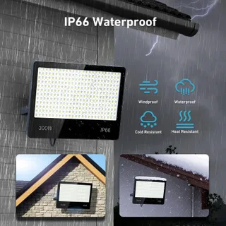 LED Schijnwerper 300W 2 Stuks 30000LM 6500K IP66 — miniatuur 3