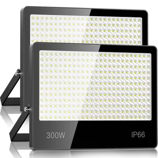 LED Schijnwerper 300W 2 Stuks 30000LM 6500K IP66 — miniatuur 1