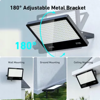 LED Schijnwerper 300W 2 Stuks 30000LM 6500K IP66 — miniatuur 6