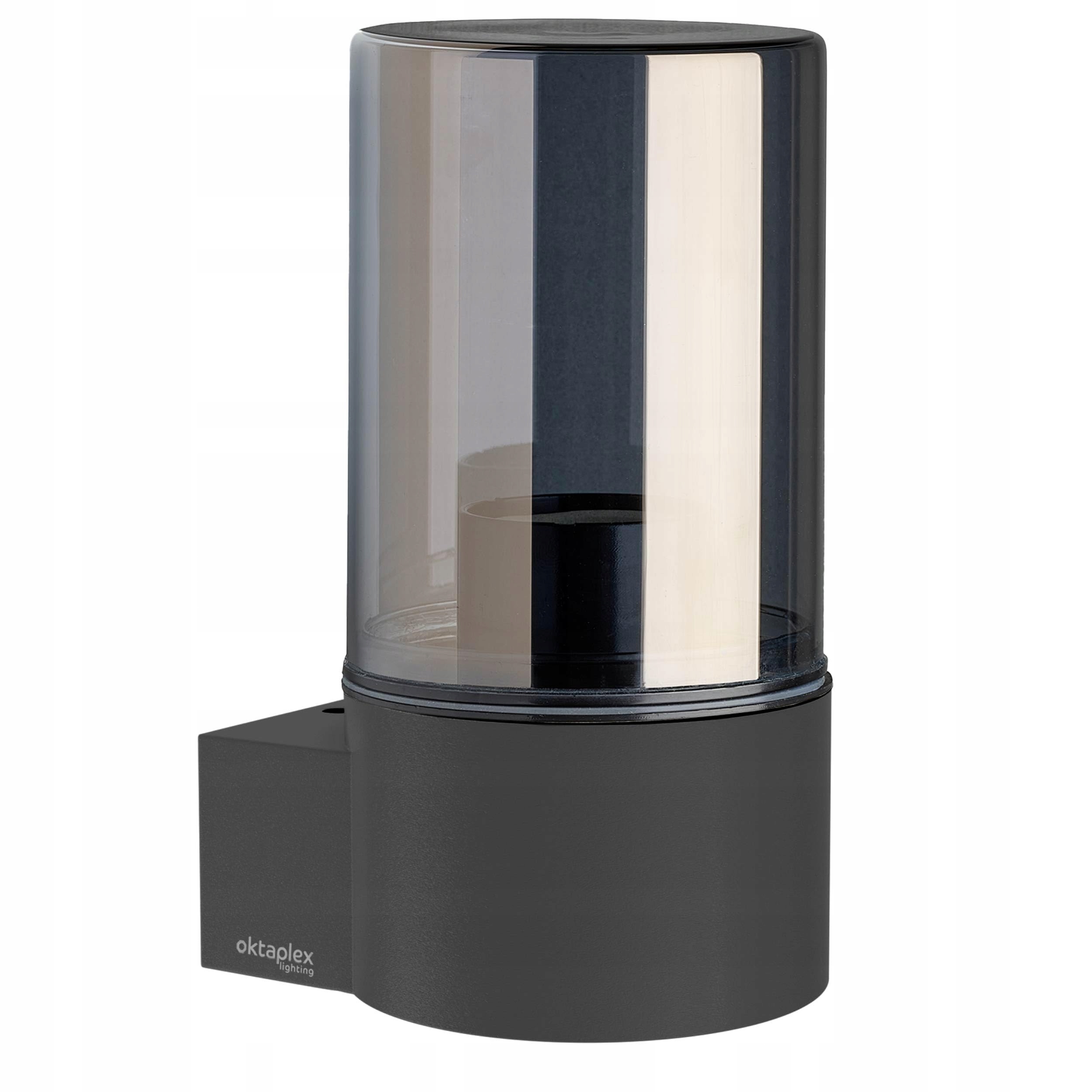 OKTAPLEX Puno Buitenlamp Aluminium IP44 E27 Glazen Kap Antraciet