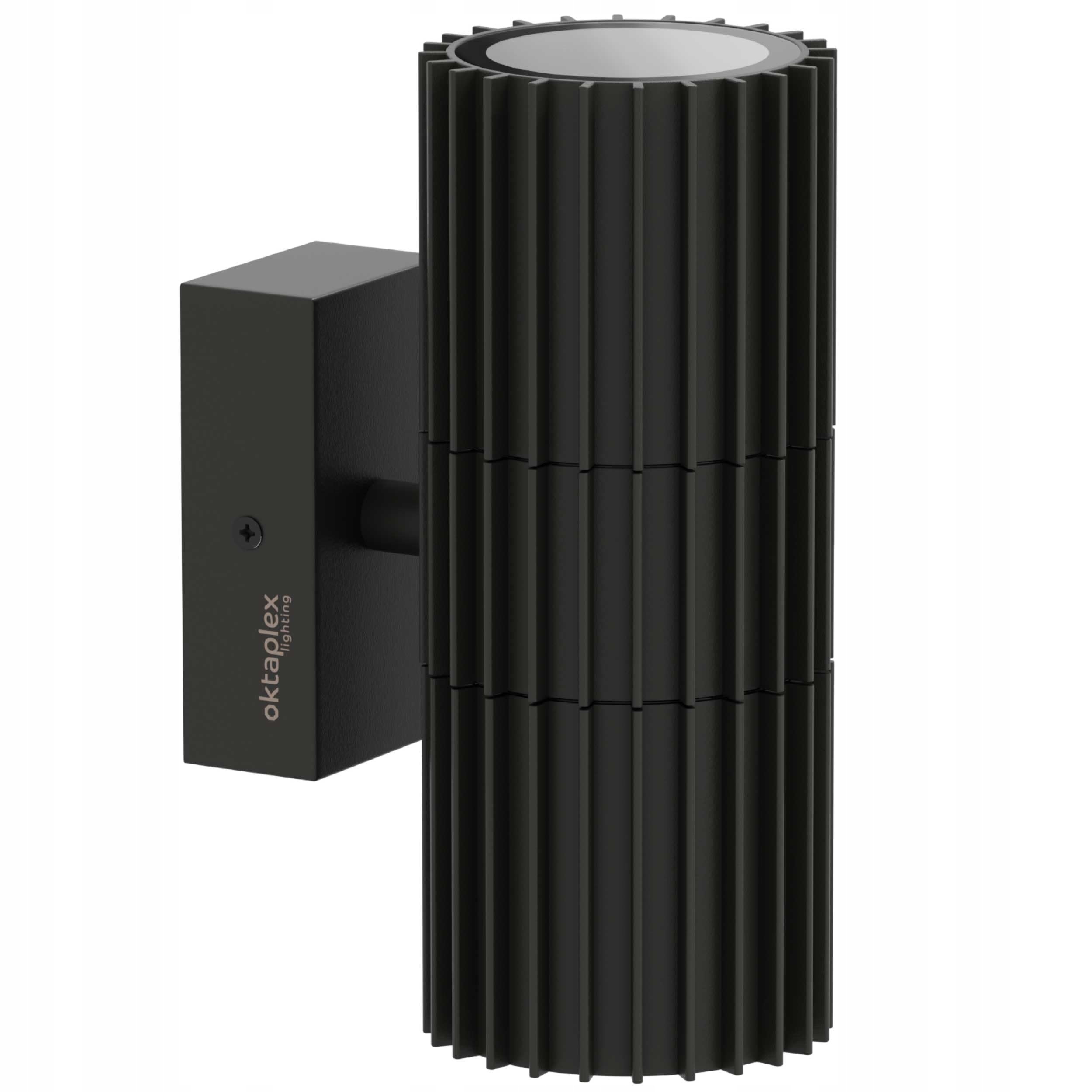 OKTAPLEX Para Buitenlamp Aluminium 2x GU10 IP44 Zwart 230V