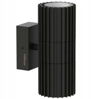 OKTAPLEX Para Buitenlamp Aluminium 2x GU10 IP44 Zwart 230V