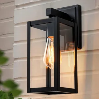 FTL Buitenlamp E27 Glas IP44 60W Zwart