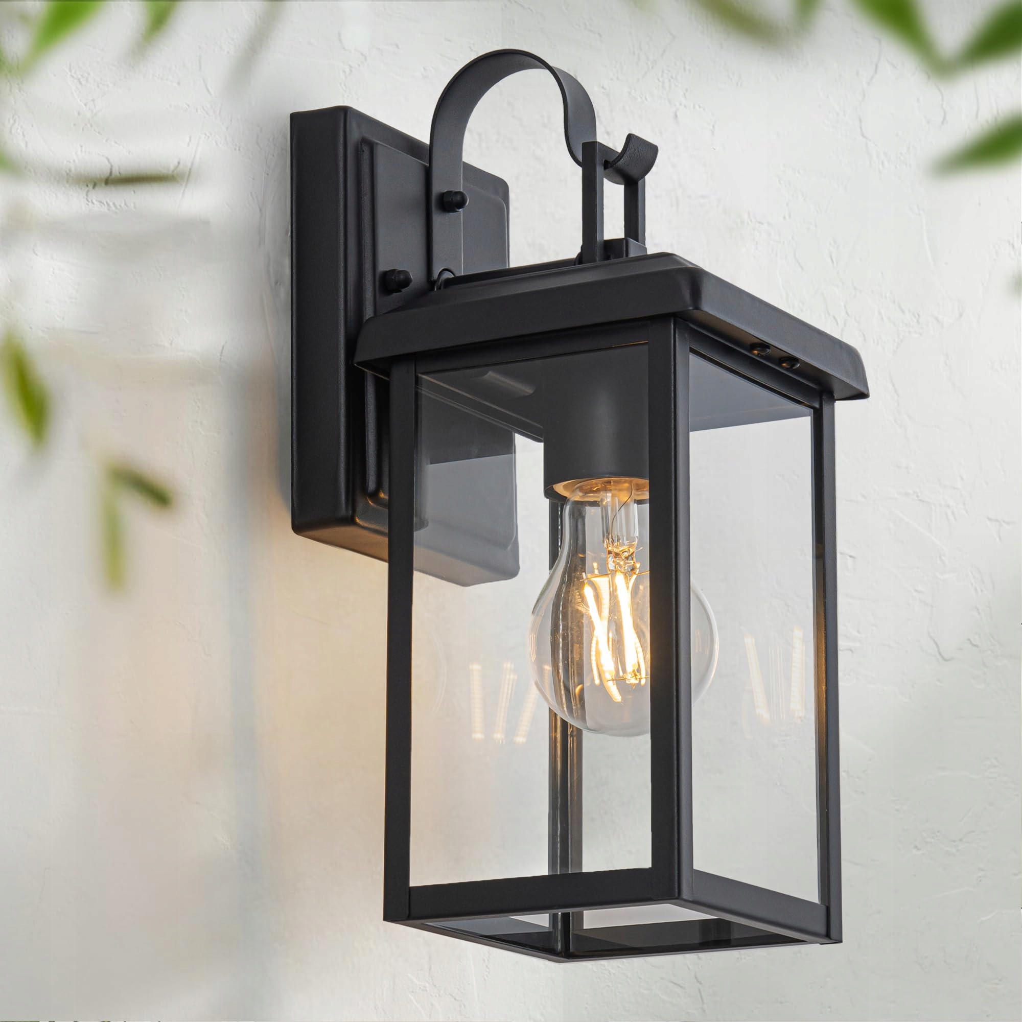 FTL Vintage Buitenwandlamp Zwart IP44 Glas E27