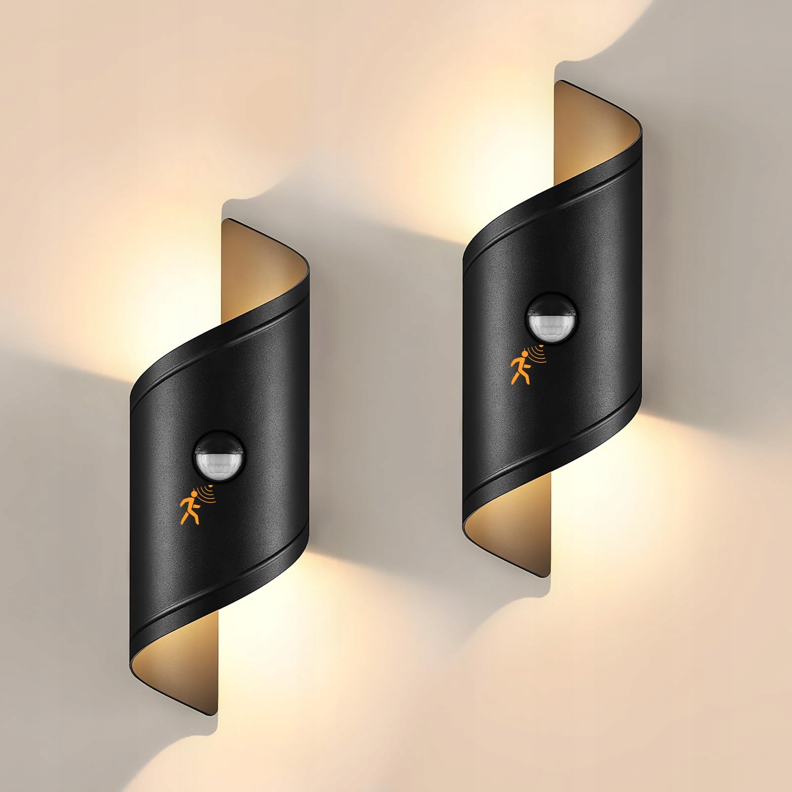 YINDALUX LED Buitenlamp Bewegingsmelder 14W 2 Stuks IP65