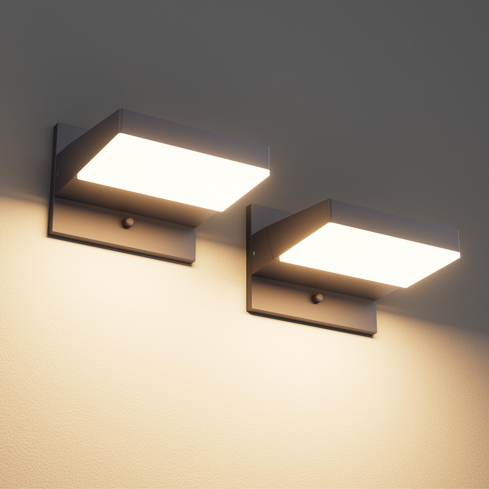 AIPSUN Set 2 LED Buitenwandlamp 24W 3000K IP65