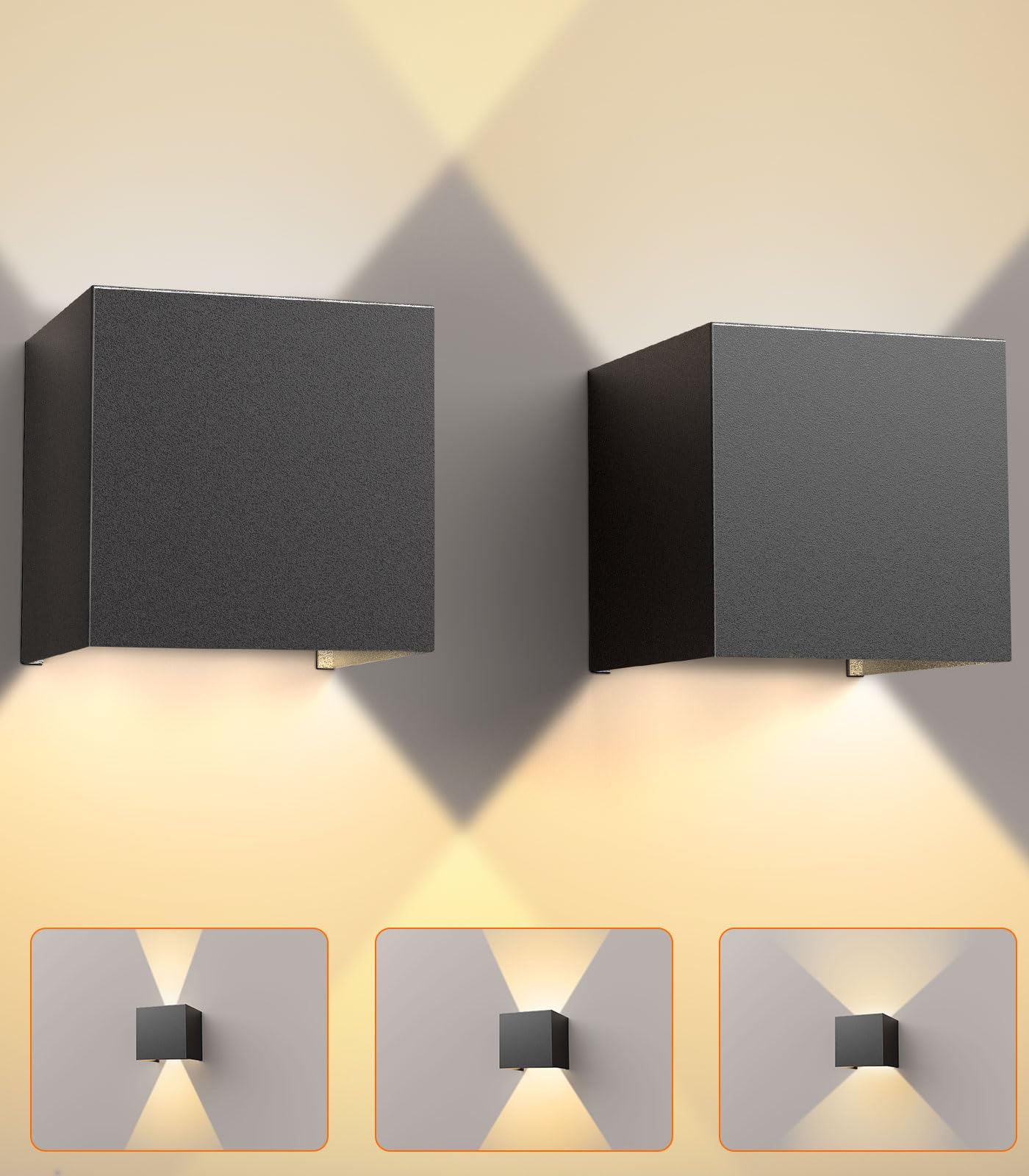 CLV LED Wandlamp Binnen Buiten 12W 1000LM IP65 Warmwit