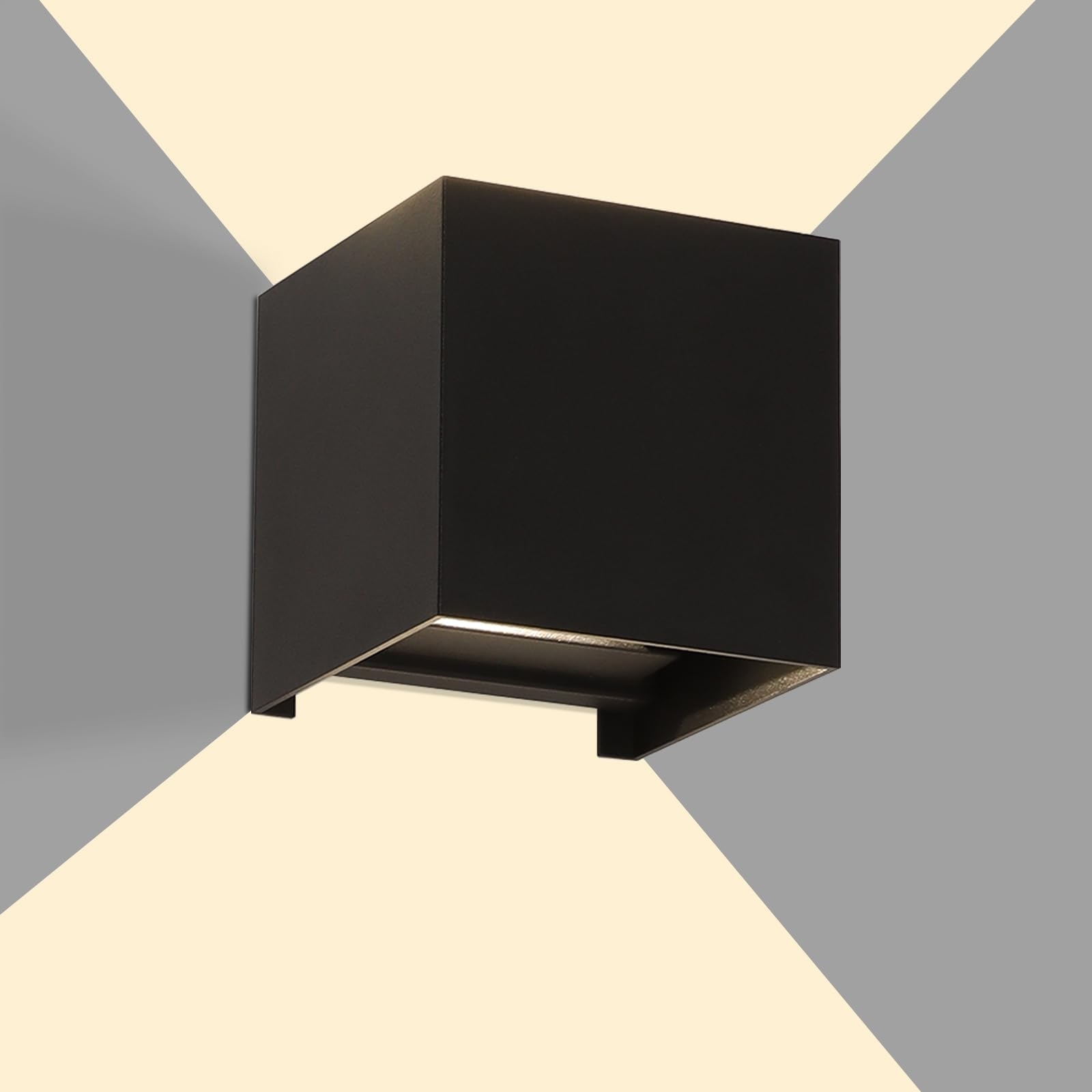 MULANDI LED Wandlamp Binnen Buiten IP65 4000K Energiezuinig Zwart