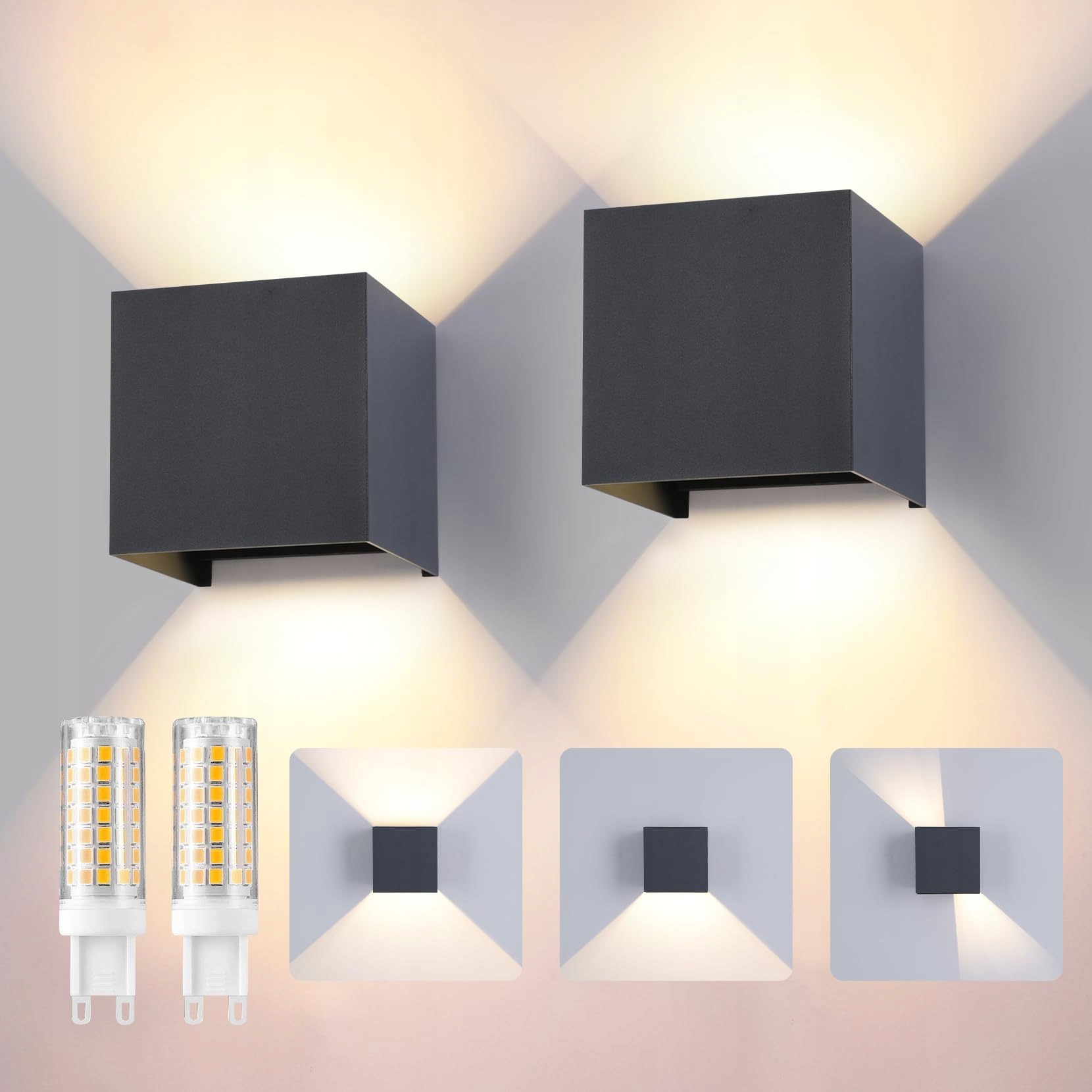 MILLE LUCCIOLE LED Wandlamp G9 3000K Verstelbaar Antraciet