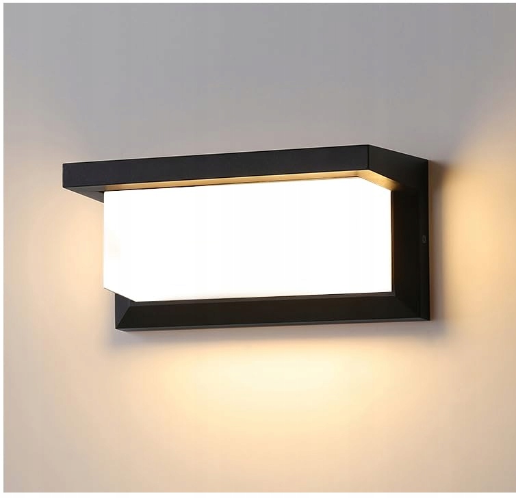 YOVUROND LED Wandlamp 18W IP65 Zwart 3000K