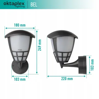 OKTAPLEX BEL Buitenlamp Antraciet E27 IP54 230V — miniatuur 4