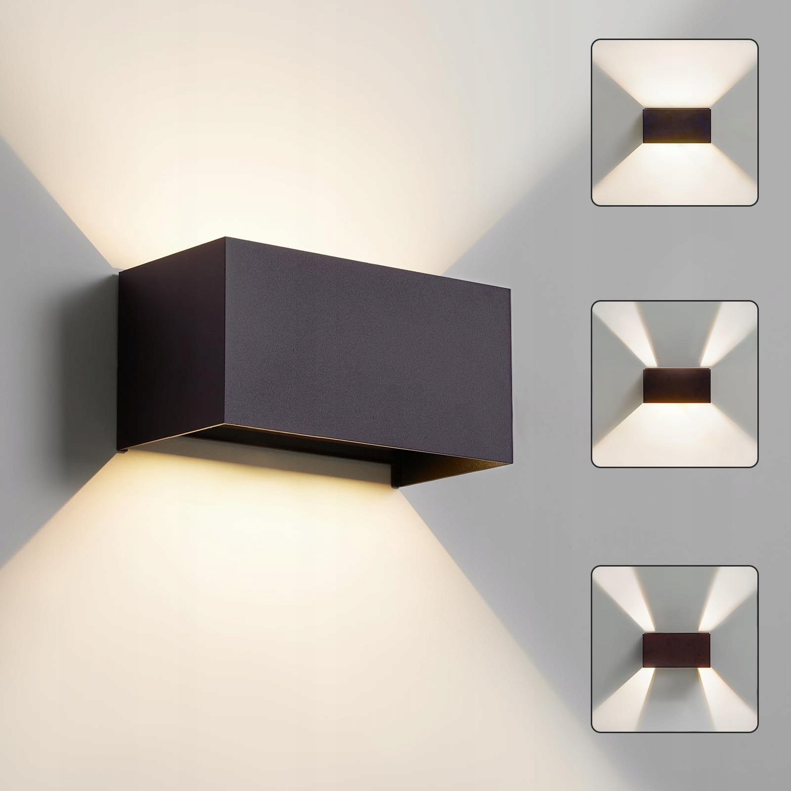 CELAVY LED Wandlamp Binnen Buiten IP65 4000K Antraciet