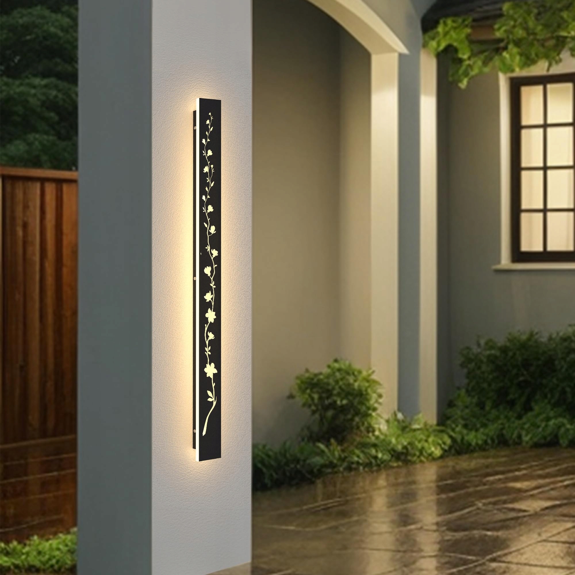 Lang Buitenwandlamp LED Zwart 34W IP65 3000K 100cm
